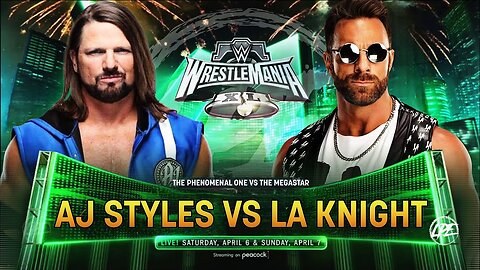 WWE 2k23 AJ Styles vs LA Knight