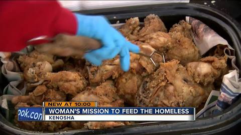 Kenosha woman feeds the homeless with her own money