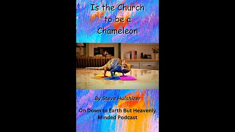 Is the Church to be a Chameleon, By Steve Hulshizer, On Down to Earth But Heavenly Minded Podcast