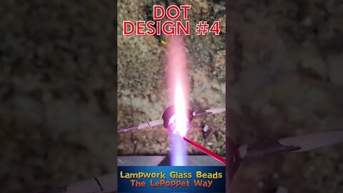 Lampwork Glass Beads: dot design #4