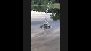 Fascinating slow motion water splashes