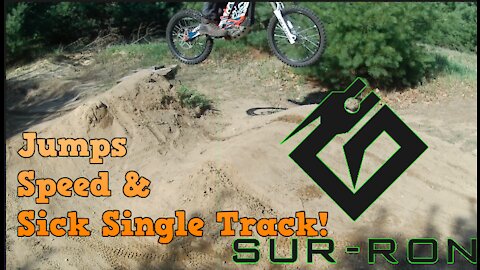 We found some amazing trails on our Sur Rons with jumps, obstacles and awesome single track!!!