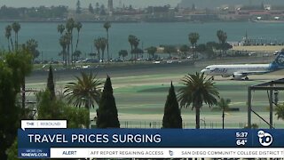 Travel prices surging for travel in and out of California