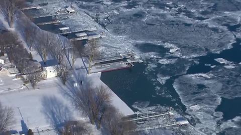 Ice jam on St. Clair River
