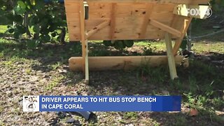 Damaged bus stop bench leaves parents concerned