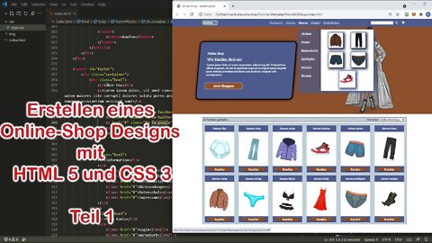 Online Shop Template Design mit HTML 5 und CSS 3 Tutorial Teil 1