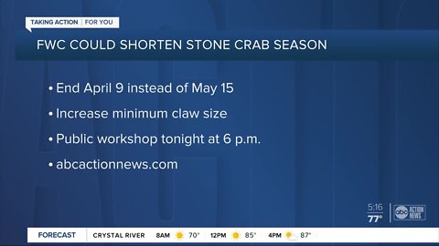 FWC wants input on proposed regulations to save Florida's stone crab industry