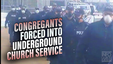 ⁣Congregants Forced Into Underground Church Service Hidden From Police