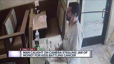 Man stealing money meant for metro Detroit cancer patients caught on tape