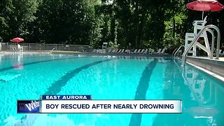 Boy rescued after nearly drowning at East Aurora Town Pool