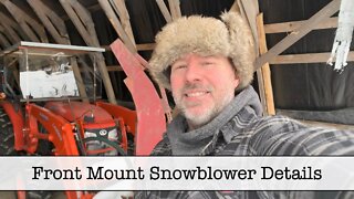 More Details on the Front Mounted Snow Blower