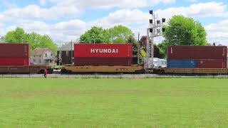 CSX Q151 Intermodal Double-Stack Train from Fostoria, Ohio May 8, 2021