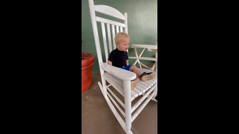 Nothing Cuter Than a Baby in a Rocking Chair