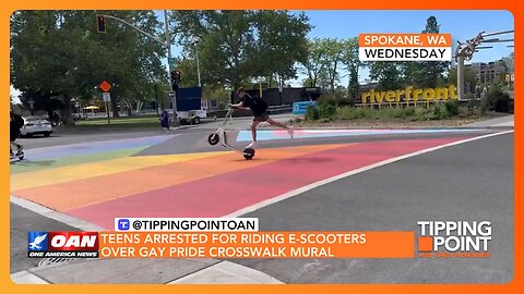 Teens Arrested for Riding E-Scooters Over Gay Pride Crosswalk Mural | TIPPING POINT 🟧