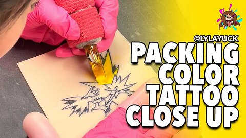 Packing Color Tattoo Close Up