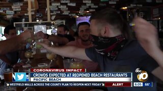 Crowds expected at reopened beach restaurants