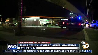 Man fatally stabbed after argument in Pacific Beach