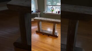 Custom oak beam table