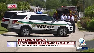 Deputies hospitalized after HAZMAT spill at Palm Beach County mobile home park