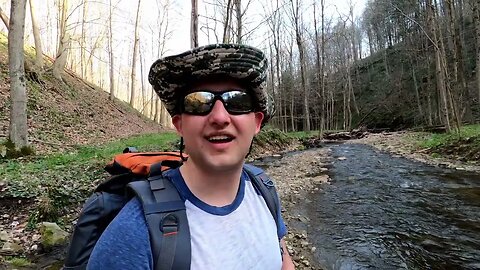 Hike in the Woods. Possible Tornado Damage Found in the Forest.