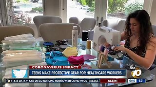 Carlsbad teens make protective gear for health care workers