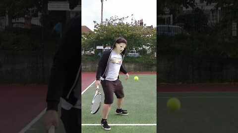 Person Plays Tennis