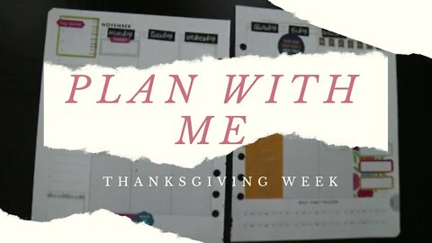 Plan with Me - Thanksgiving Week