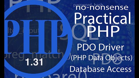 video #31 - Advance PHP | PDO