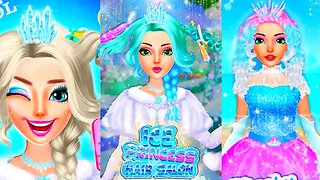 Ice princess hair salon game/ice princess game/salon games/girl games/new game 2023 @TLPLAYZYT