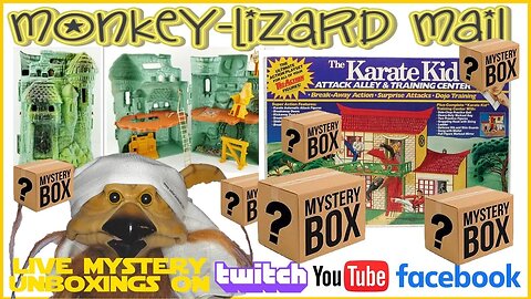 LIVE HUGE TOY UNBOXINGS including Vintage Karate Kid - Attack Alley Playset - MoNKeY-LiZaRD Mail