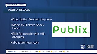 Popcorn sold at Publix recalled for not labeling milk in product