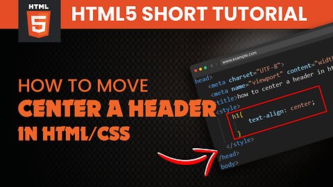 📌🌐 **" How to center a header in HTML !** 🚀📊