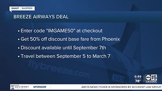 Breeze Airways offering 50% off flights from Phoenix