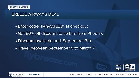 Breeze Airways offering 50% off flights from Phoenix