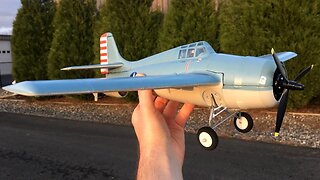 Sunset Maiden Flight - E-flite UMX F4F Wildcat WWII Warbird RC Plane With AS3X