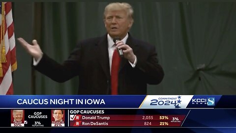 Trump's initial thoughts after being named winner of Iowa caucuses