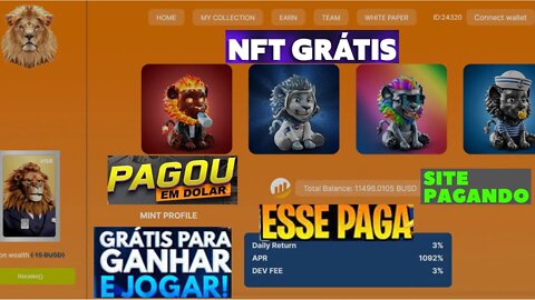 PLATAFORMA DANDO NFT GRÁTIS NO VALOR DE 15 DOLAR : TUTORIAL COMPLETO