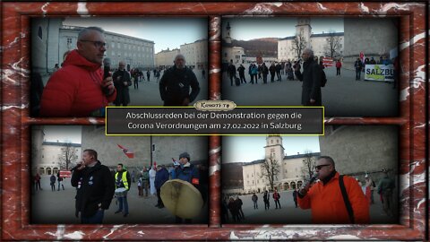 Abschlussreden bei der Demonstration gegen die Corona Verordnungen am 27.02.2022 in Salzburg