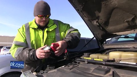 Tow truck drivers busy during the cold snap