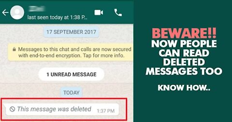 How to See Deleted Messages in Whatsapp TIPS, TRICKS & HACKS - you should try 2021
