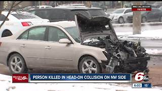 One person killed after truck and car collide head-on on Indy's north side