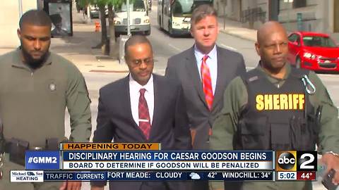 Disciplinary trial for BPD officer Ceaser Goodson begins