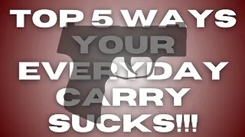 Top 5 Ways Your EDC Sucks!