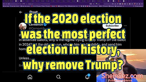 If the 2020 election was the most perfect election in history, why remove Trump? -SheinSez 339