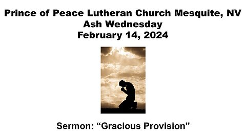 Part 1: Ash Wednesday Divine Service