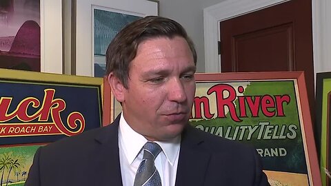 Governor Ron DeSantis answers questions in Bonita Springs