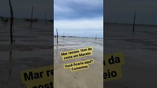 Mar Recuo 🫣 #mar #talassofobia #medo #praia #tubarão #viral #folow