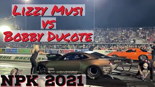 Street Outlaws 2021 No Prep Kings - Hebron, OH: Lizzy Musi vs Bobby Ducote