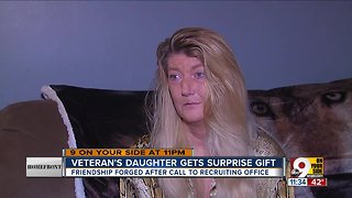 Veteran's daughter gets surprise gift to remember her father