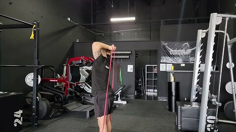 Standing Band Tricep Extensions